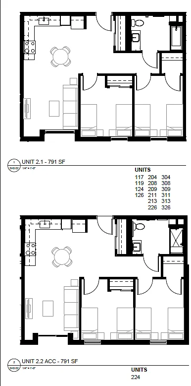 Floor plan 2 Bedroom