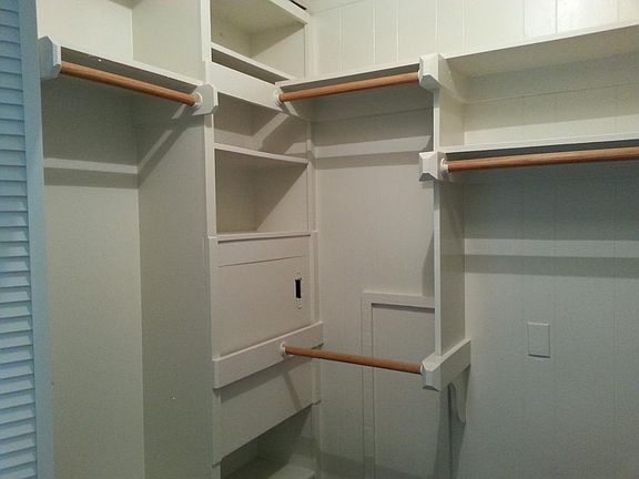 Walk in closet in master