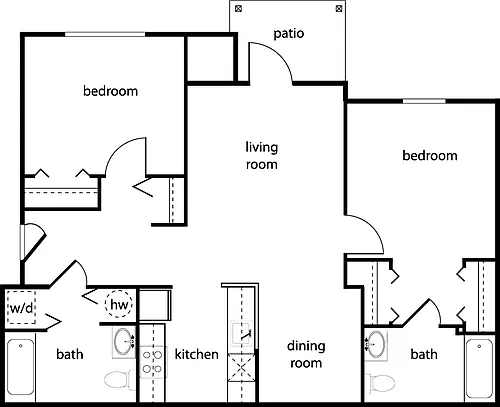 Floor plan Two-Bedroom