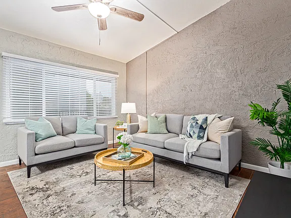 Furnished example: living area at Madison on 16th.