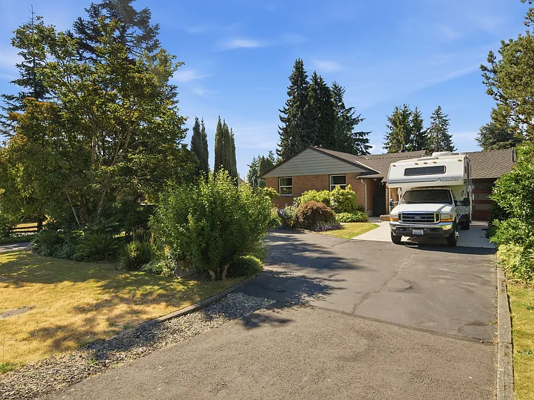 Large, private yard with off-street parking
