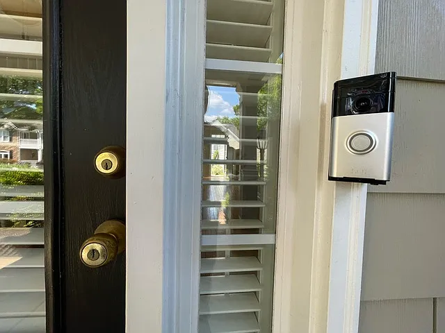 front door and ring door bell