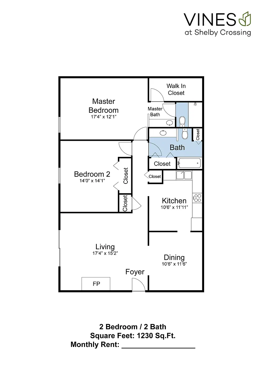 Floor plan 2 X 2