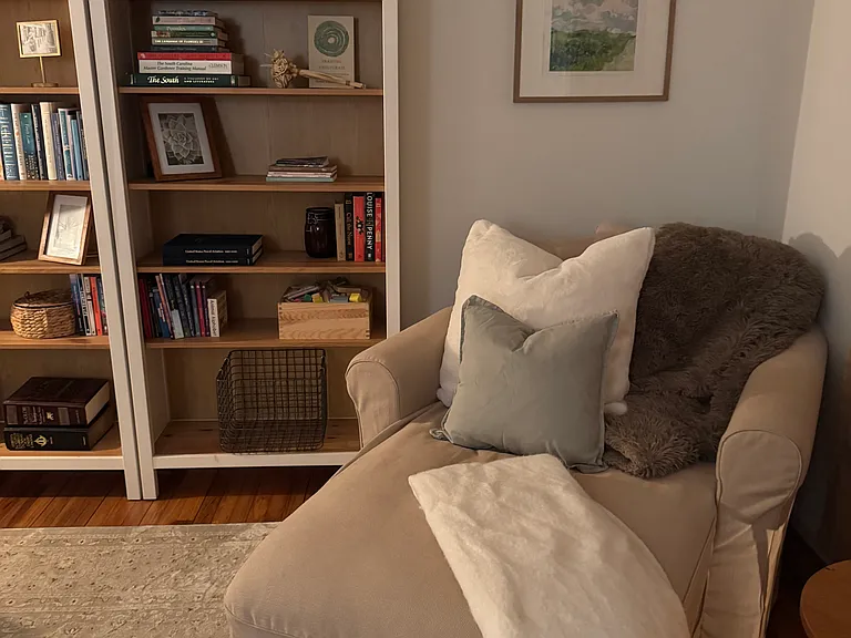 Living room - chaise lounge chair with storage compartment