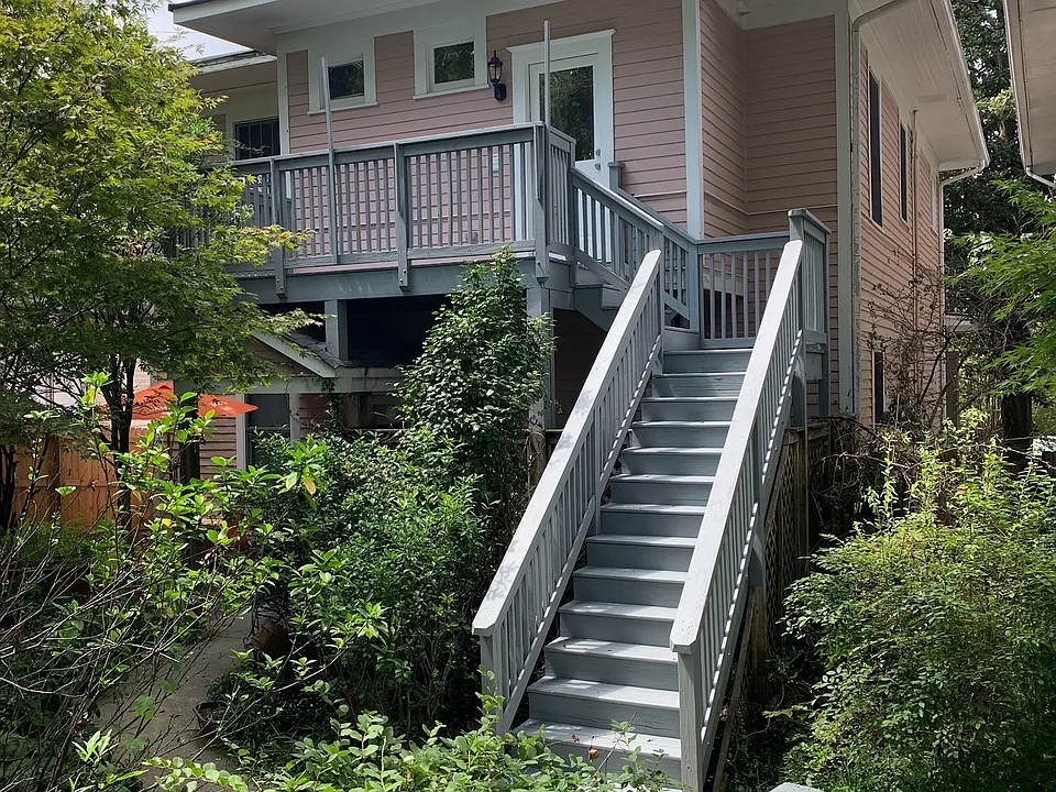 Entrance to Apt 2 from rear off street parking area to private rear deck.