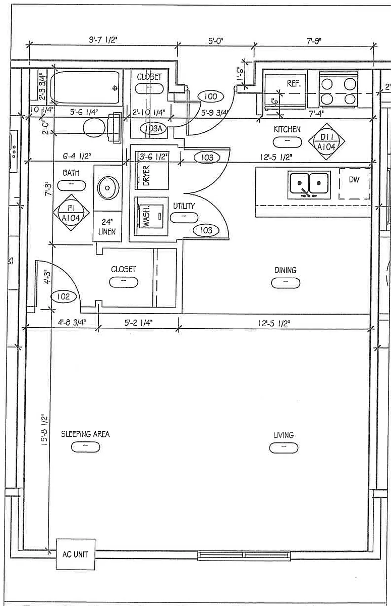 Floor plan Efficiency - Buildings 1 & 2