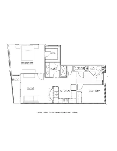 Floor plan 2 bedroom, 1.5 Bath