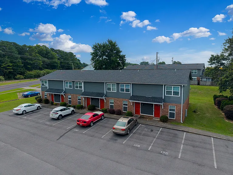 Building exterior & parking spaces