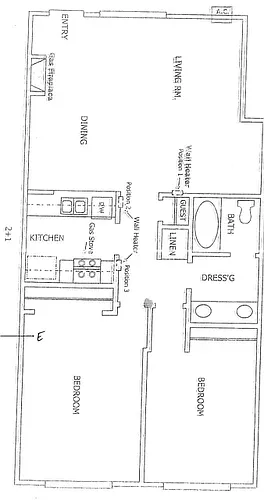 Floor plan 2 Bedroom 1 Bathroom