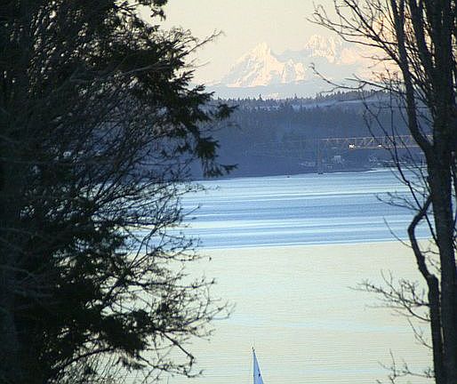 Deck View Mt Baker/Sailboat 