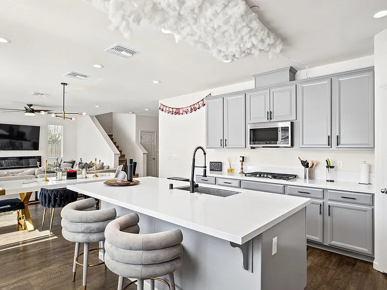 open-concept layout with a spacious dining space
