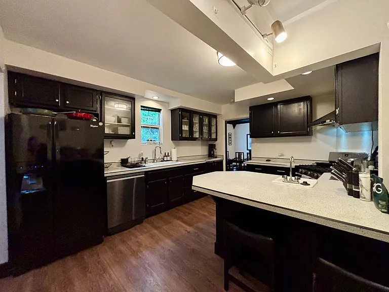 Shared kitchen with all cookware, glasses, silverware, etc