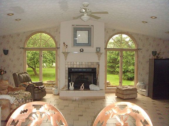 Great room with fireplace