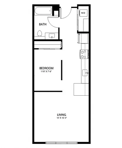Floor plan Open 1x1 B3