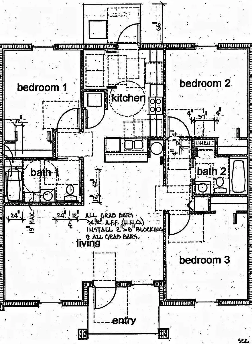 Floor plan 3bd2bth