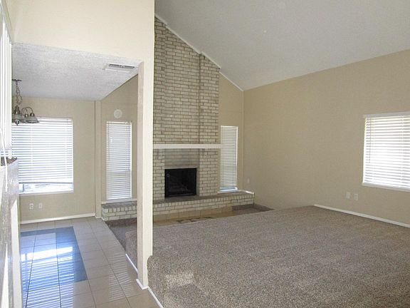 Foyer overlooking the family area and dining.