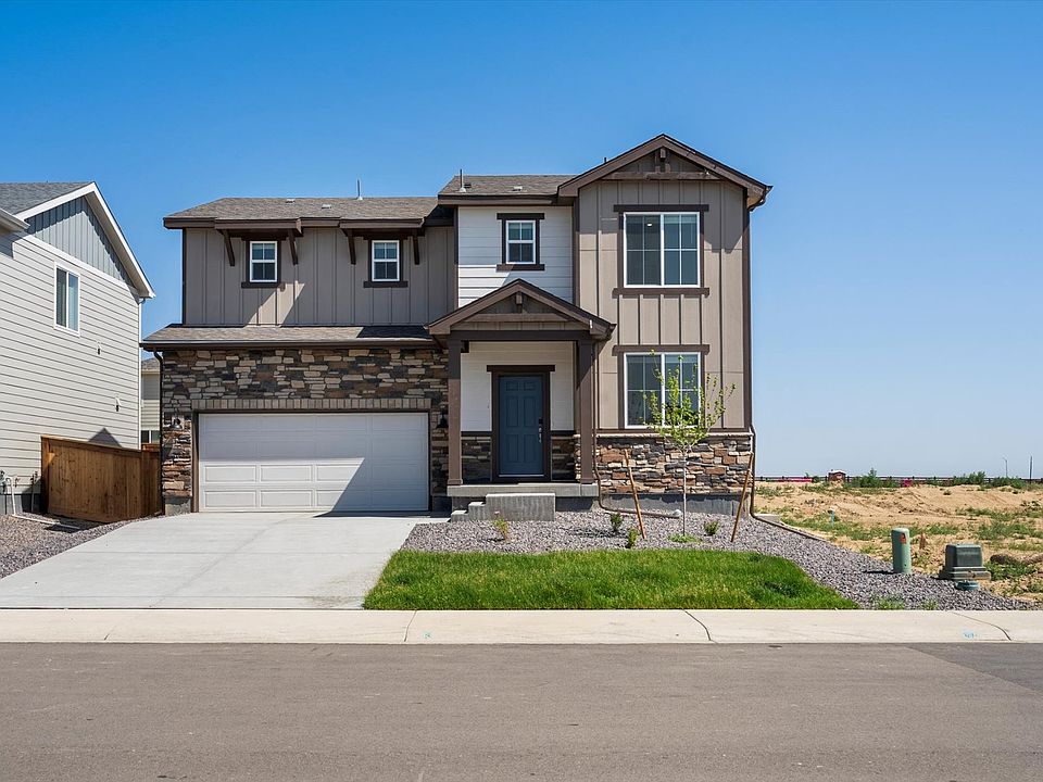 The Monarch floorplan image taken at a Meritage Homes community in Johnstown, CO.