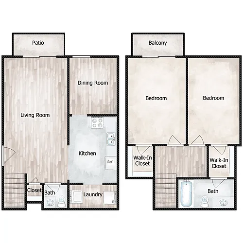 Floor plan The Aspen Townhome