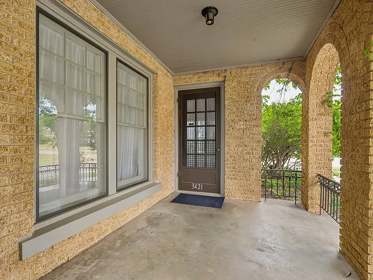 Large shaded patio