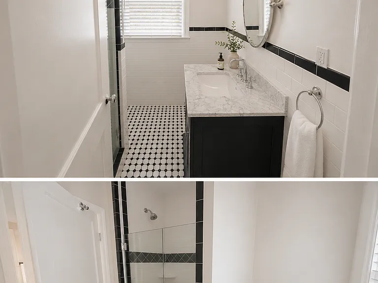 Bathroom post-renovation rendering