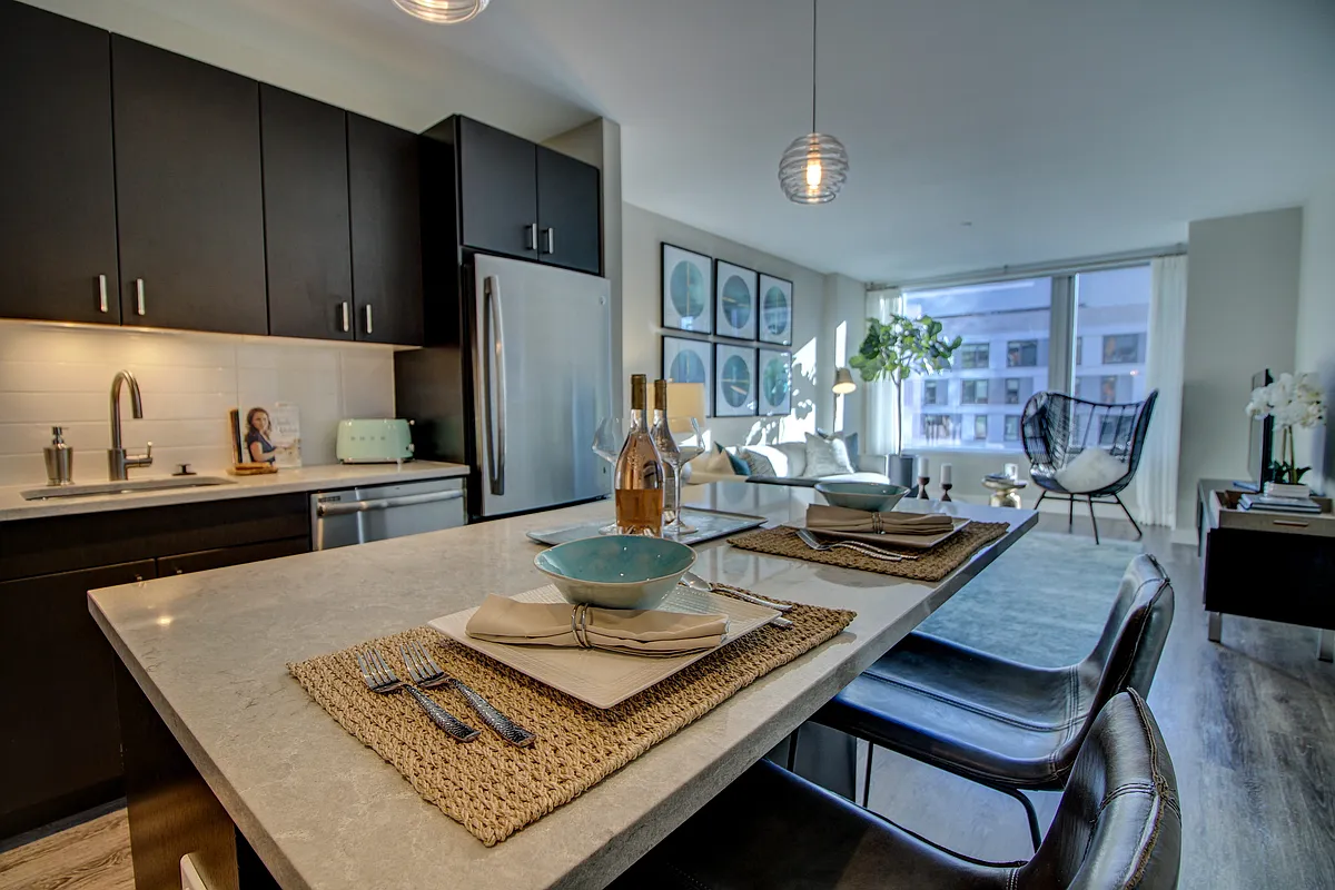 Gourmet Kitchen with Island - VIA Seaport Residences