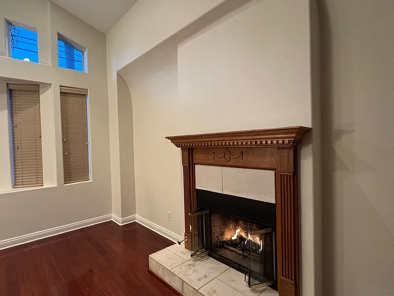 Gas fireplace in living room