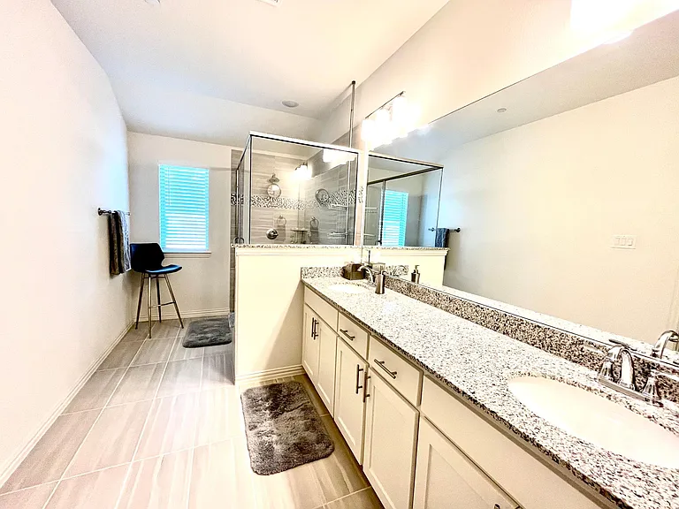 Master bathroom with walk in shower