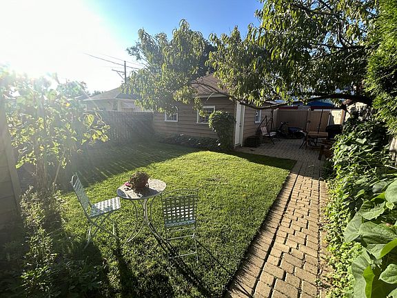 View of backyard from the back door.
