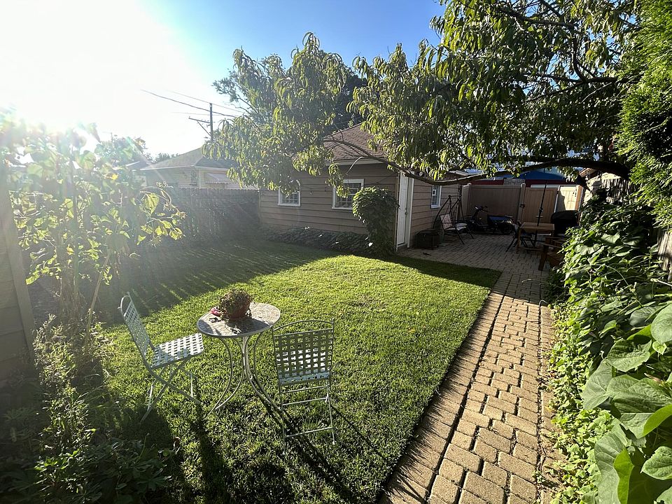 View of backyard from the back door.