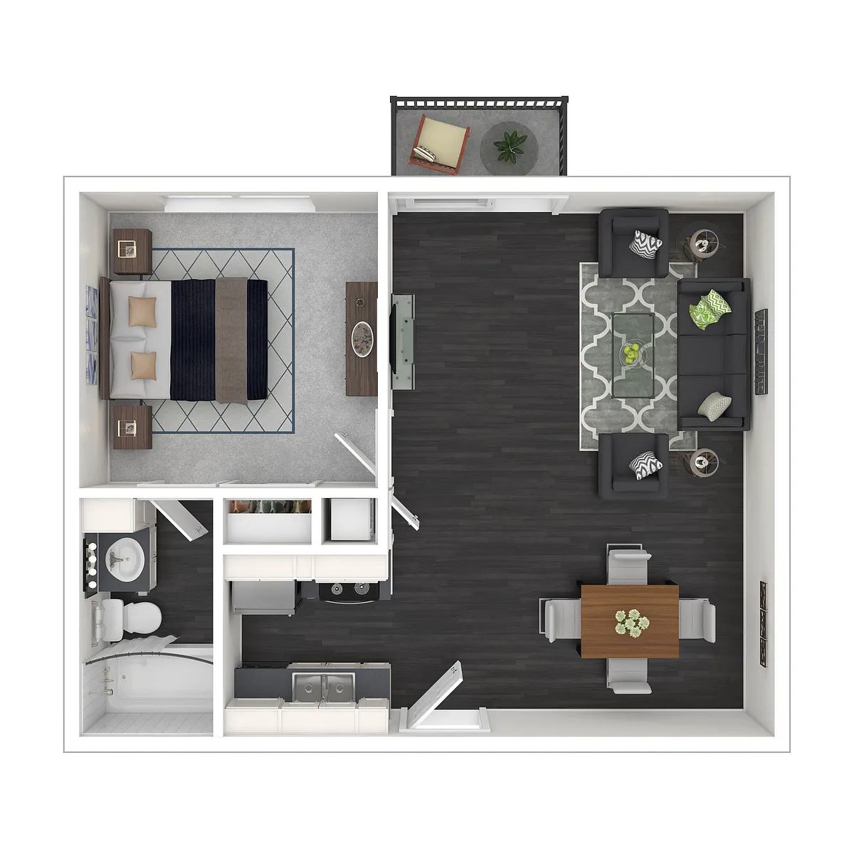 Floor plan 1X1A
