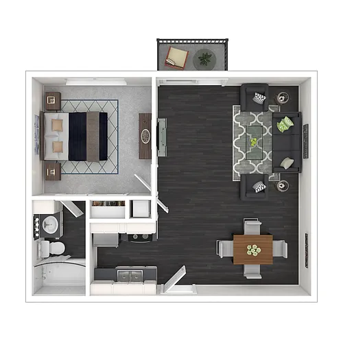 Floor plan 1X1A