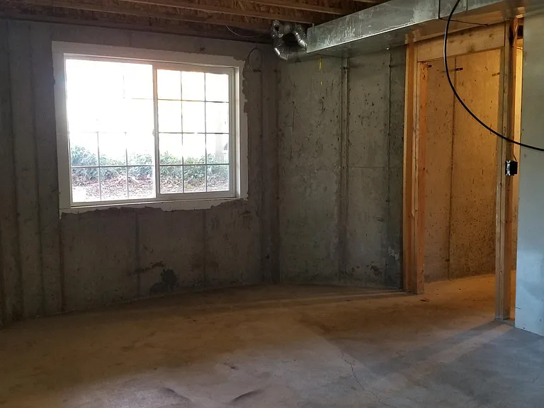 Unfinished basement.