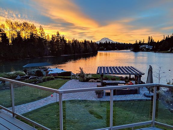 Stylized sunrise from deck