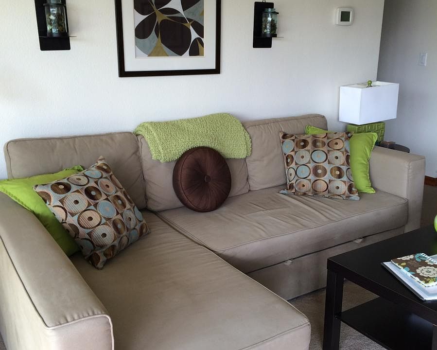 Queen sofa bed in living room