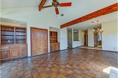 Open living room and dining room