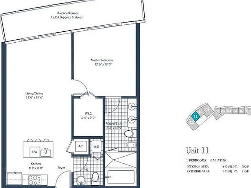 1 bed, 1.0 bath, 845 sqft, $3,550 — Photo 2