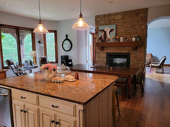 Kitchen facing living room
