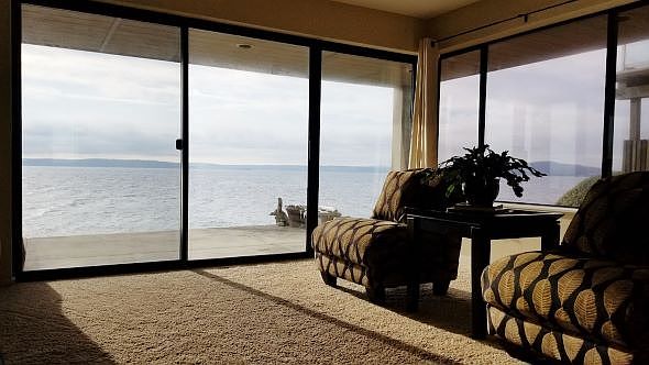 Great room facing Salish Sound. Unbelievable views