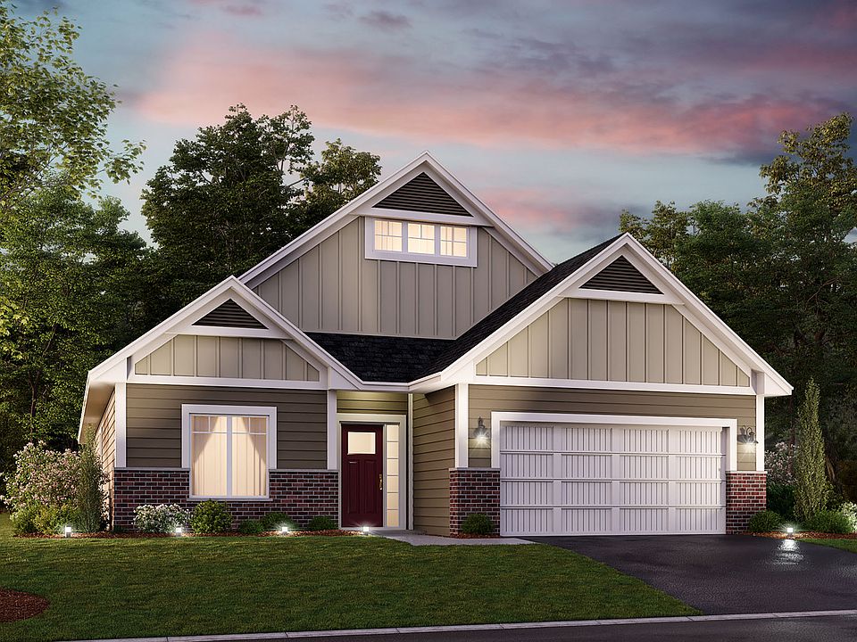 Willow Elevation A - Brick 2-Car