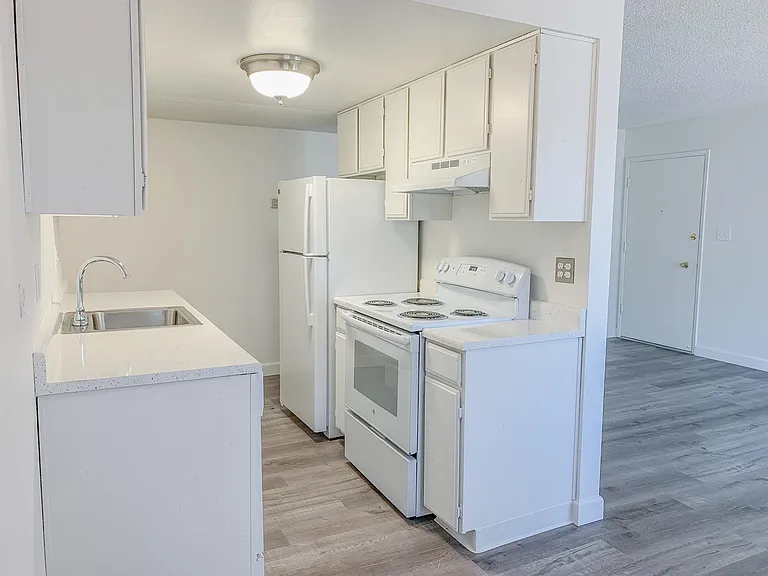 One bedroom apartment kitchen