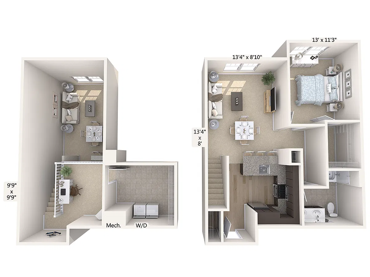 Floor plan A2L-1025sf-Stainless