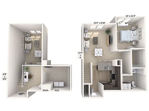 Floor plan A2L-1025sf-Stainless