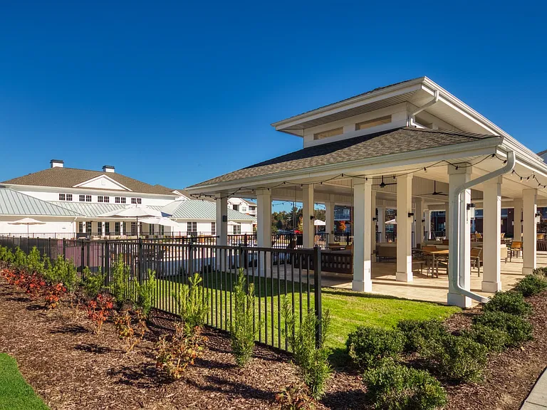 Covered gazebo and seating area