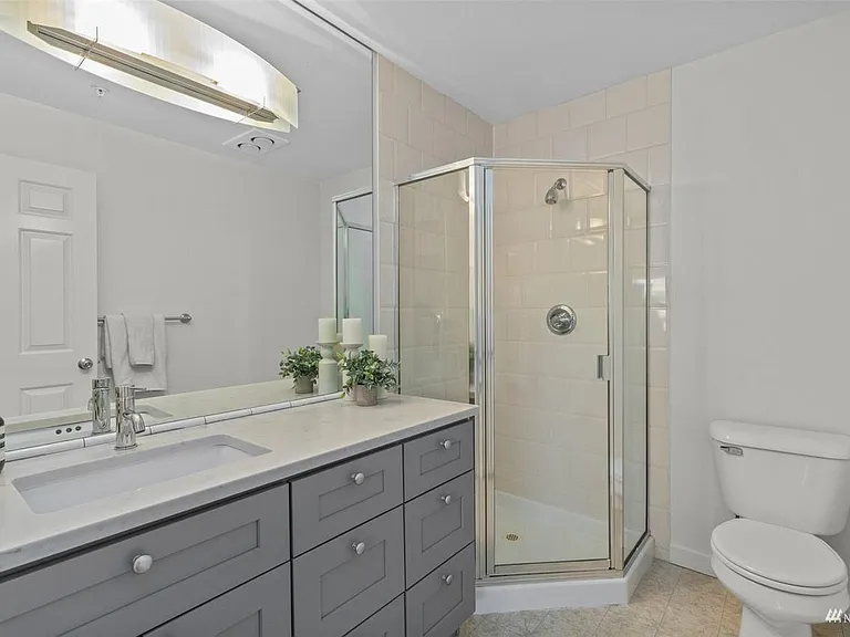 Attached bathroom in primary bedroom