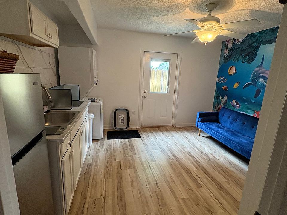 Living room space, futon included