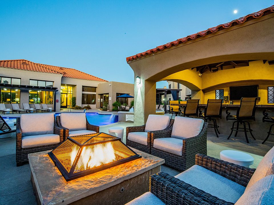 Fire Pit by Outdoor Kitchen and Bar