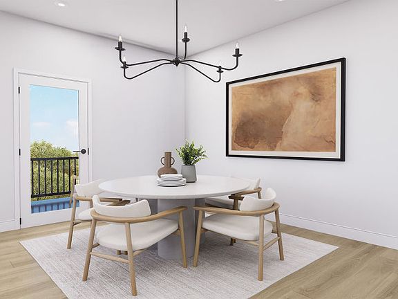 Cafe Opens to the Kitchen and Gathering Room