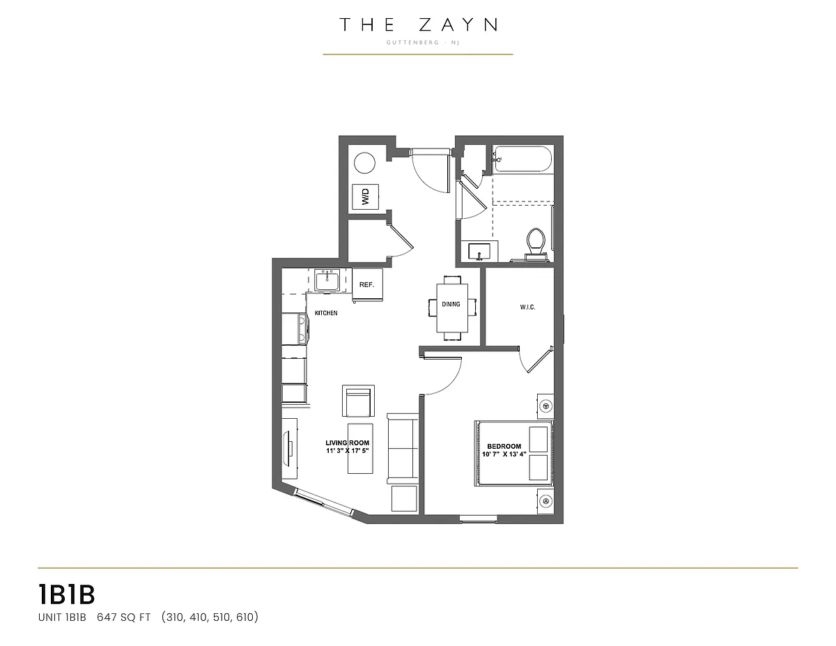 Floor plan One Bedroom