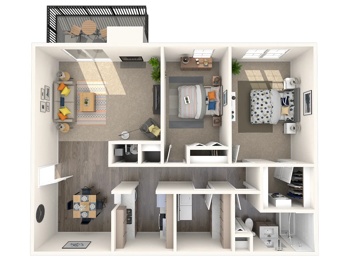 Floor plan 2 Bedroom Apartment