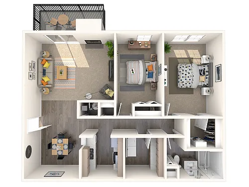Floor plan 2 Bedroom Apartment
